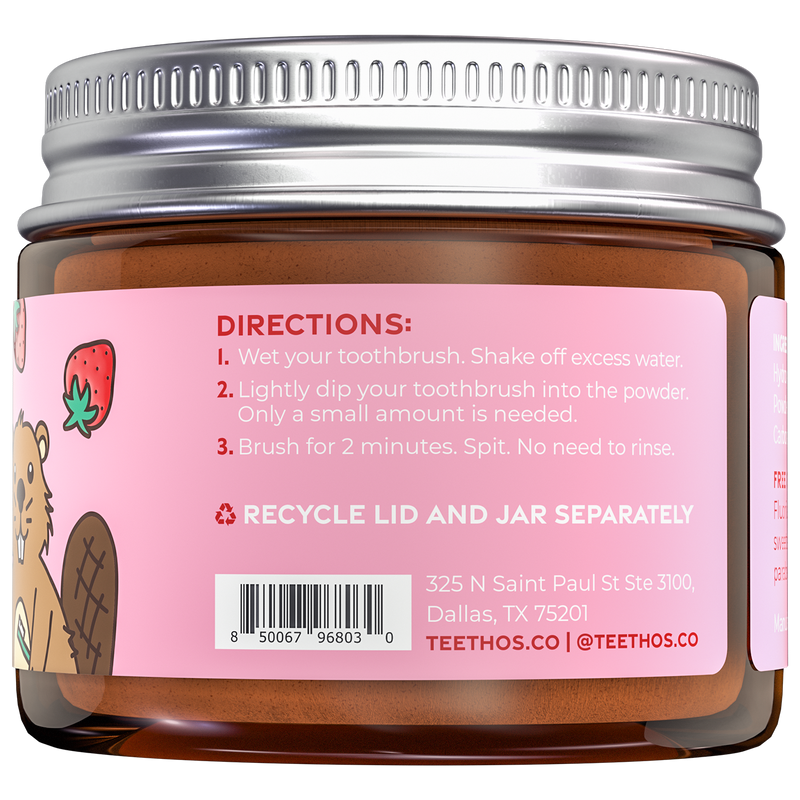 Antiplaque Toothpowder - Fluoride Free (Strawberry Frosting)